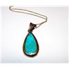 Image 1 : Vintage Sterling Silver 925 Turquoise Southwestern Native American Pendant Necklace