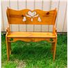 Image 1 : Vintage Hand Carved Solid Wood Ornate Garden Bench