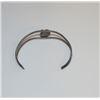 Image 2 : Native American Navajo Sterling Silver Old Pawn Mother of Pearl Cuff Bracelet