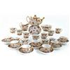 Image 1 : A Staffordshire porcelain tea set, circa 1815, probably Coalport, enamelled in pattern number 100...