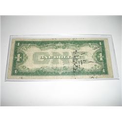 1928 SERIES B EXTREMELY RARE *FUNNY BACK-VERY FINE GRADE* $1.00 SERIAL # J23219819B. APPROX. VALUE $