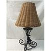 Image 1 : CONTEMPORARY WROUGHT IRON WICKER TABLE LAMP