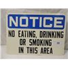 Image 1 : INDUSTRIAL SIGN NOTICE EATING DRINKING SMOKING