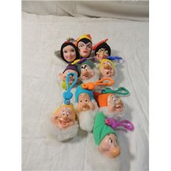 2001 SNOW WHITE 7 DWARFS MCDONALDS TOY SET