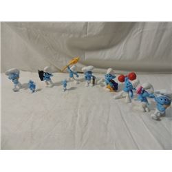 LOT 11 SMURF FIGURES SET ORIGINAL