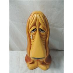 1971 VINYL HOUND DOG BASSET SAD EYED BANK