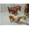 Image 2 : LOT 6 VINTAGE PLASTIC HORSE FIGURES AS SHOWN.