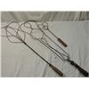Image 1 : LOT 3 ANTIQUE VINTAGE RUG BEATERS WOOD HANDLES