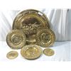 Image 1 : LOT 6 HEAVY BRASS DECOR WALL TRAYS PLATES SERVING