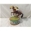 Image 1 : HORSE AND JOCKEY ANIMATED MUSIC BOX NIB