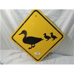 VINTAGE ROAD SIGN DUCK CROSSING UNLIMITED EDITION