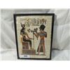 Image 1 : FRAMED ARABIC EGYPTIAN HAND PAINTED ON CLOTH ART