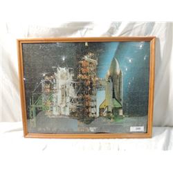 FRAMED SPACE SHUTTLE NASA LAUNCH PAD PUZZLE