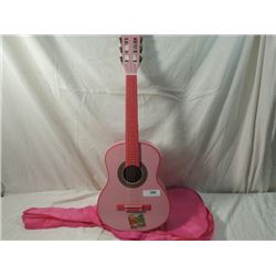 CHILD YOUTH GIRLS PINK GUITAR & CASE EXCELLENT!!