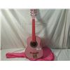 Image 1 : CHILD YOUTH GIRLS PINK GUITAR & CASE EXCELLENT!!