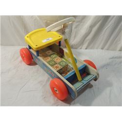 FISHER PRICE CREATIVE COASTER VINTAGE BLOCK RIDE