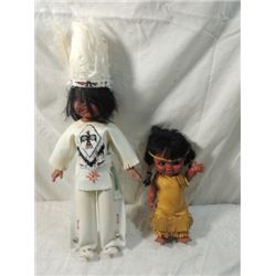 LOT 2 VINTAGE INDIAN NATIVE AMERICAN DOLLS