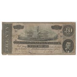 1864 $20 Confederate States of America Note