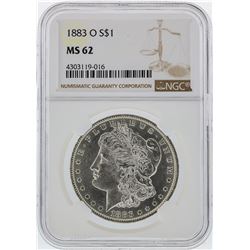 1883-O $1 Morgan Silver Dollar NGC Graded MS62