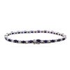 Image 2 : 14KT White Gold 5.51ctw Sapphire and Diamond Bracelet