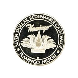 Flamingo Hilton $7 Casino Gaming Token .999 Silver Limited Edition