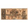 Image 1 : 1800's $5 Canal & Banking Co. Obsolete Bank Note