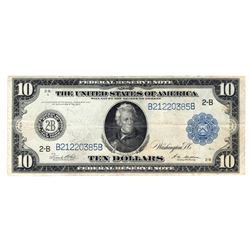 1914 $10 Blue Seal Large Federal Reserve Bank Note