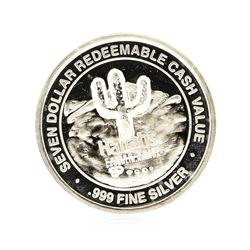 Harrahs Casino Hotel $7 Casino Gaming Token .999 Silver Limited Edition