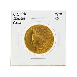 1914-D $10 Indian Head Gold Coin