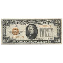 1928 $20 Gold Certifcate Bank Note