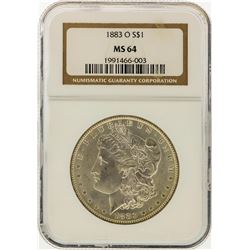 1883-O $1 Morgan Silver Dollar NGC Graded MS64