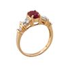 Image 3 : 14KT Rose Gold 0.95ct Ruby and Diamond Ring