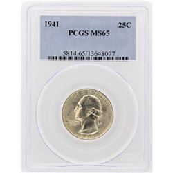 1941 Washington Quarter PCGS Graded MS65