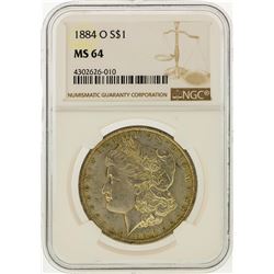 1884-O $1 Morgan Silver Dollar NGC Graded MS64