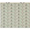 Image 1 : Rare 1981 $1 Uncut Sheet with Mismatch Serial Error