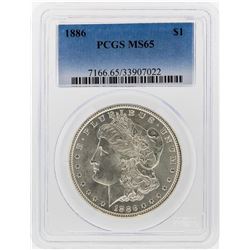 1886 $1 Morgan Silver Dollar PCGS Graded MS65