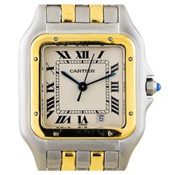 Two-Tone Stainless Steel and Gold Cartier Panthere Watch