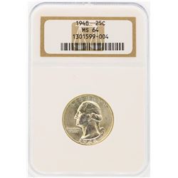 1948 Washington Quarter NGC Graded MS64