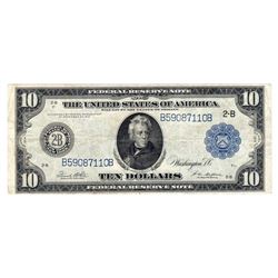 1914 $10 Blue Seal Large Federal Reserve Bank Note