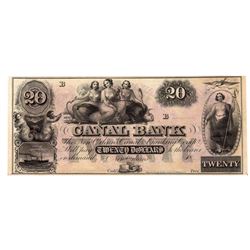 1800s $20 Canal Bank New Orleans, LA Obsolete Bank Note