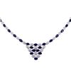 Image 1 : 14KT White Gold 22.73ct Sapphire and Diamond Necklace