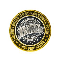 Bill's Casino $10 Casino Gaming Token .999 Silver Limited Edition