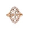 Image 2 : 14KT Rose Gold 0.52ctw Diamond Ring