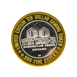 Westward Hotel Las Vegas $10 Casino Gaming Token .999 Silver Limited Edition