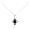 Image 1 : 18KT White Gold 12.43ct Tanzanite and Diamond Necklace