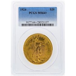 1924 $20 St. Gaudens Double Eagle Gold Coin PCGS MS64+