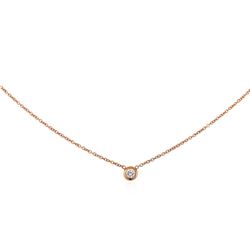 14KT Rose Gold .10ct Diamond Solitaire Necklace