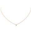 Image 2 : 14KT Rose Gold .10ct Diamond Solitaire Necklace