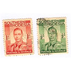 Southern Rhodesia Postage Stamps Lot of 2