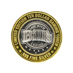 Bill's Casino $10 Casino Gaming Token .999 Silver Limited Edition